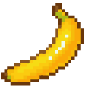 Whole and Peeled Banana Pixel cursor