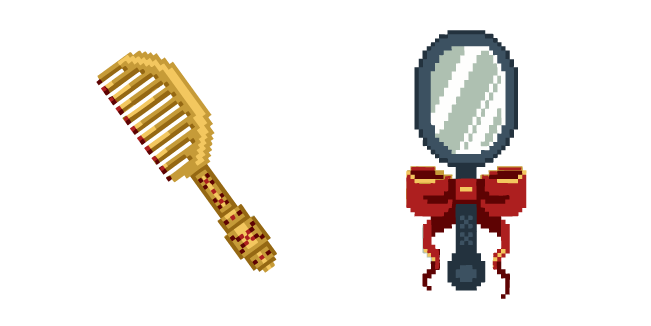 Wooden Comb and Mirror Pixel