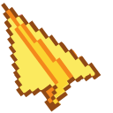 Yellow and Blue Paper Planes Pixel pointer