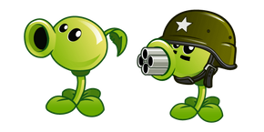 Plants vs. Zombies Peashooter and Gatling Pea