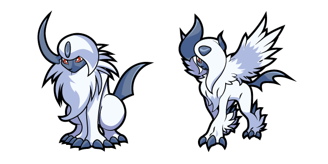 Pokemon Absol and Mega Absol