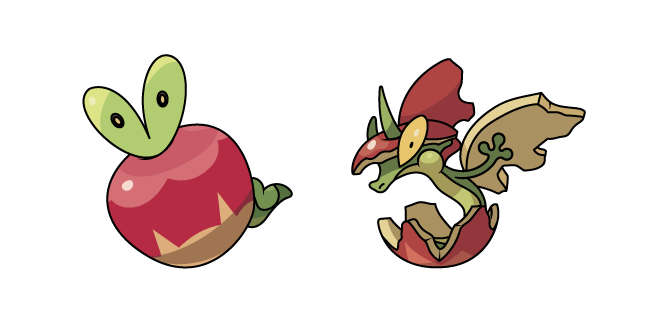 Pokemon Applin and Flapple