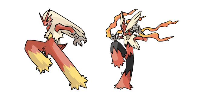 Pokemon Blaziken and Mega Blaziken