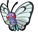 Pokemon Butterfree and Gigantamax Butterfree pointer