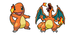 Pokemon Charmander and Charizard