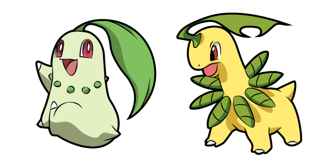 Pokemon Chikorita and Bayleef