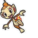 Pokemon Chimchar and Infernape pointer