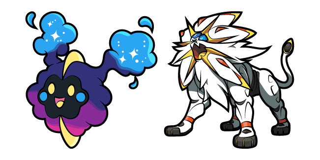Pokemon Cosmog and Solgaleo