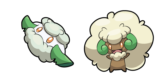 Pokemon Cottonee and Whimsicott