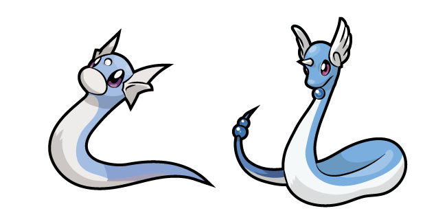 Pokemon Dratini and Dragonair