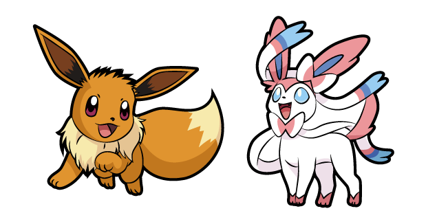 Pokemon Eevee and Sylveon