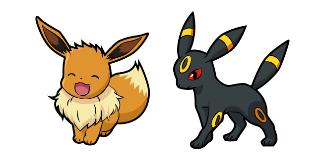 Pokemon Eevee and Umbreon