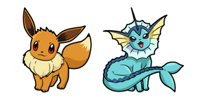 Pokemon Eevee and Vaporeon