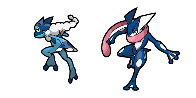Pokemon Frogadier and Greninja