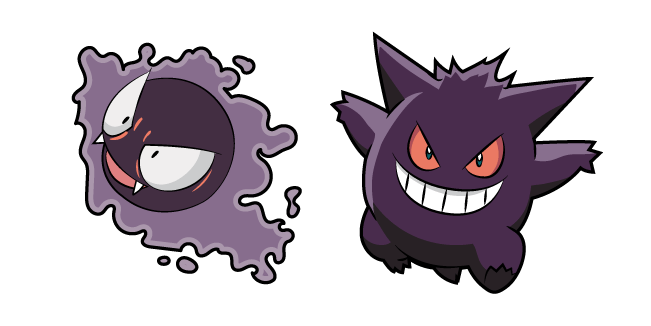 Pokemon Gastly and Gengar