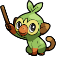 Pokemon Grookey and Thwackey pointer