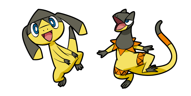 Pokemon Helioptile and Heliolisk