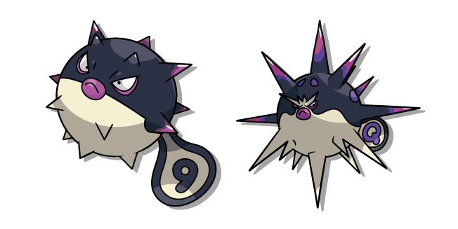 Pokemon Hisuian Qwilfish and Overqwil