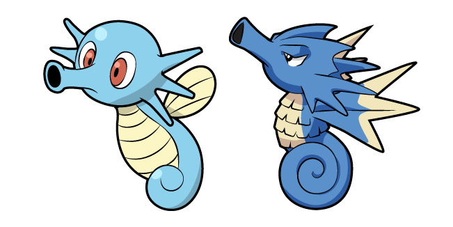 Pokemon Horsea and Seadra