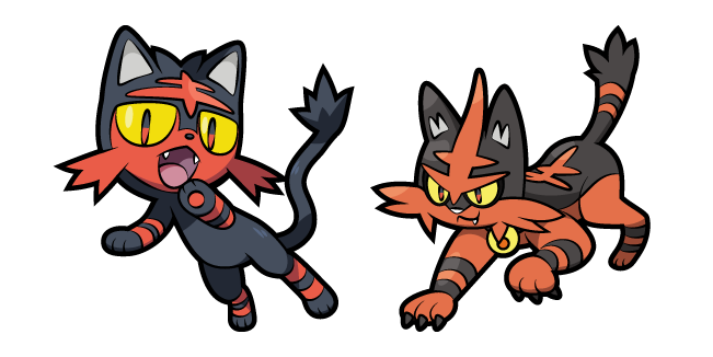 Pokemon Litten and Torracat