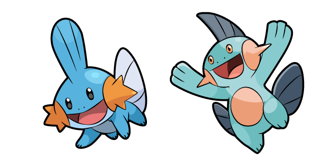 Pokemon Mudkip and Marshtomp