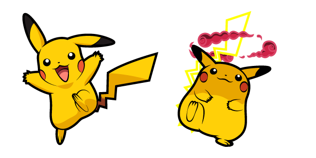 Pokemon Pikachu and Gigantamax Pikachu