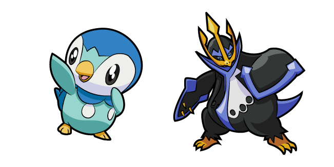 Pokemon Piplup and Empoleon