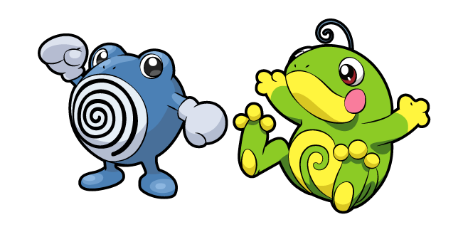 Pokemon Poliwhirl and Politoed