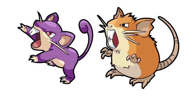Pokemon Rattata and Raticate