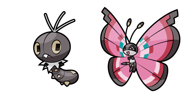 Pokemon Scatterbug and Vivillon 