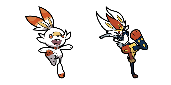 Pokemon Scorbunny and Cinderace