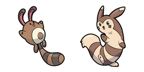 Pokemon Sentret and Furret