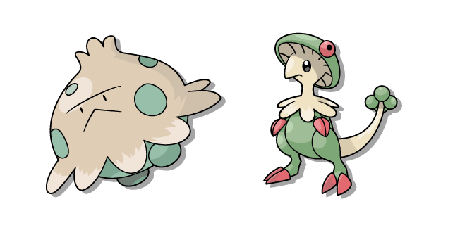 Pokemon Shroomish and Breloom