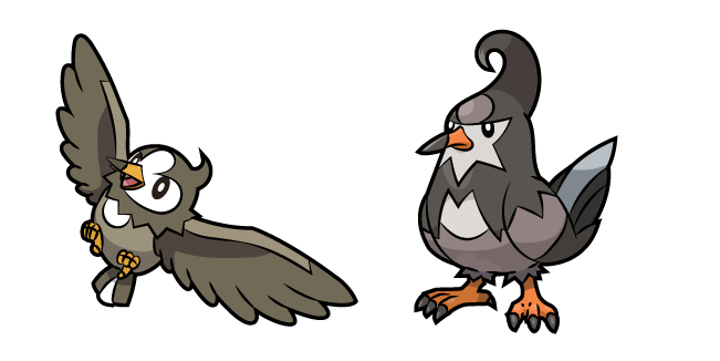 Pokemon Starly and Staravia