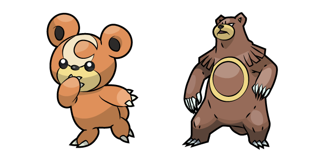 Pokemon Teddiursa and Ursaring