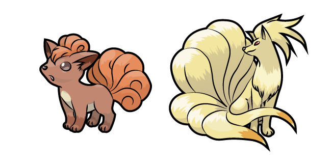 Pokemon Vulpix and Ninetales