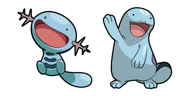 Pokemon Wooper and Quagsire