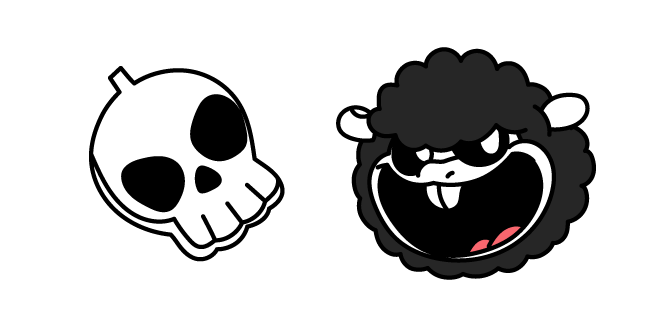 Nightmare Critters Baba Chops and Skull Pendant