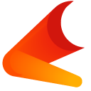 Abstract Gradient Red Orange Moon cursor