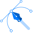 Blue Interactive Pen cursor
