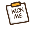 Whoopee Cushion Pillow and Kick Me Note cursor