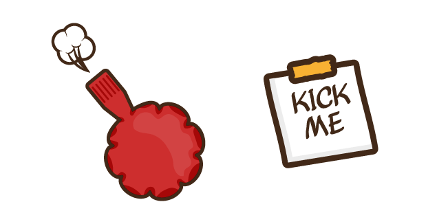Whoopee Cushion Pillow and Kick Me Note