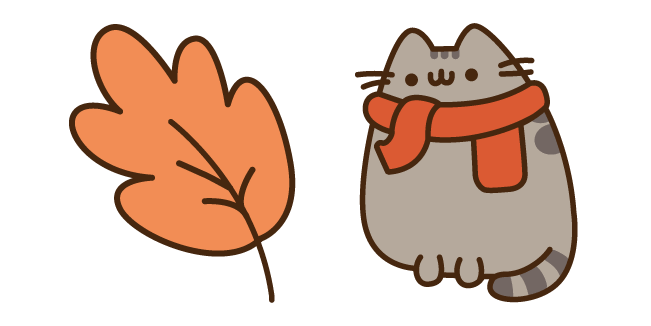Autumn Pusheen and Leaf
