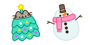 Christmas Tree Pusheen and Snowman