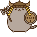 Dragonborn Pusheen and Axe cursor