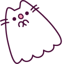Ghost Pusheen and Basket of Sweets cursor