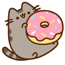 Pusheen and a Giant Donut pointer