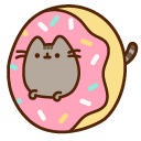Pusheen and a Giant Donut cursor