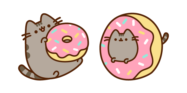 Pusheen and a Giant Donut