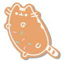 Pusheen and Christmas Tree Gingerbread Cookies cursor